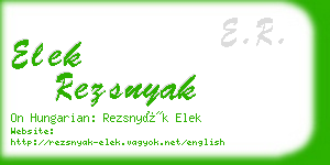 elek rezsnyak business card